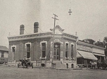 The First National Bank of Centralia
at the turn of the 19th century.